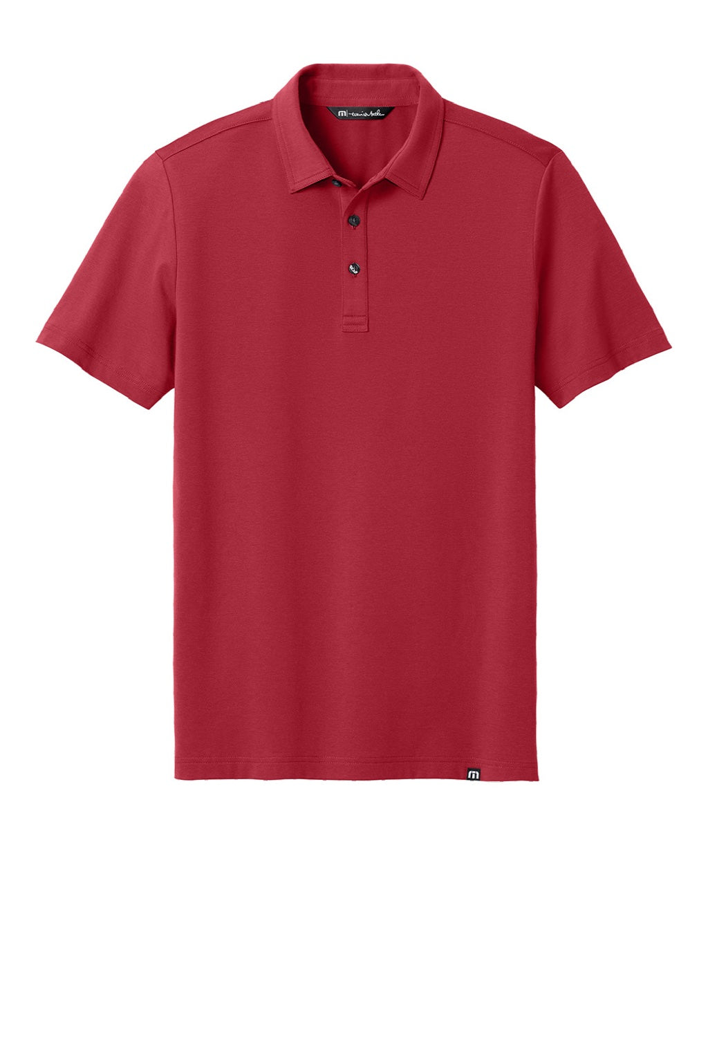TravisMathew TMA41461 Mens Glenview Wrinkle Resistant Short Sleeve Polo Shirt Scooter Red Flat Front