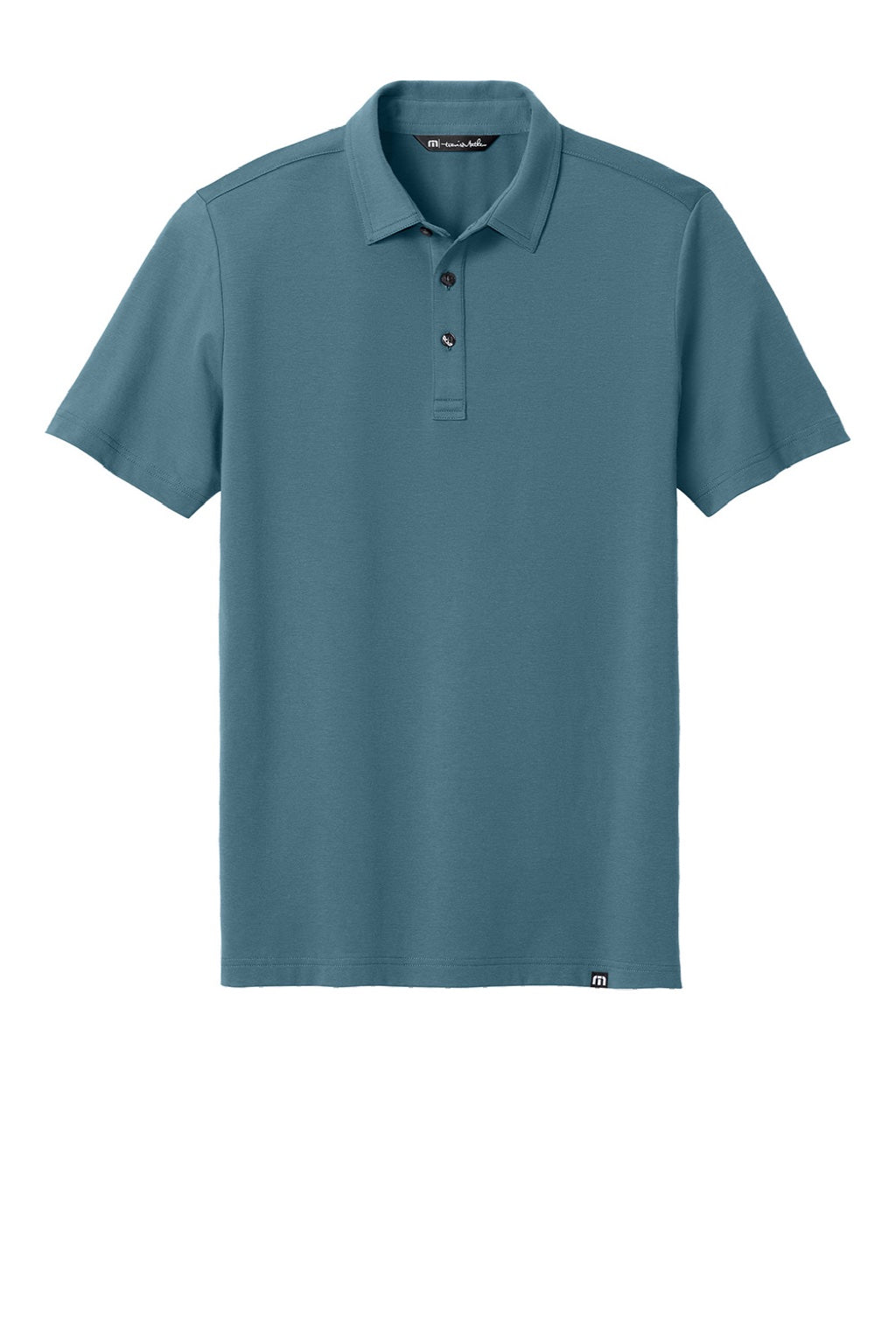 TravisMathew TMA41461 Mens Glenview Wrinkle Resistant Short Sleeve Polo Shirt Stellar Blue Flat Front