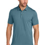 TravisMathew Mens Glenview Wrinkle Resistant Short Sleeve Polo Shirt - Stellar Blue