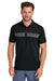 TravisMathew TMA41462 Mens Glenview Wrinkle Resistant Short Sleeve Polo Shirt Black Model Front