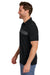 TravisMathew TMA41462 Mens Glenview Wrinkle Resistant Short Sleeve Polo Shirt Black Model Side