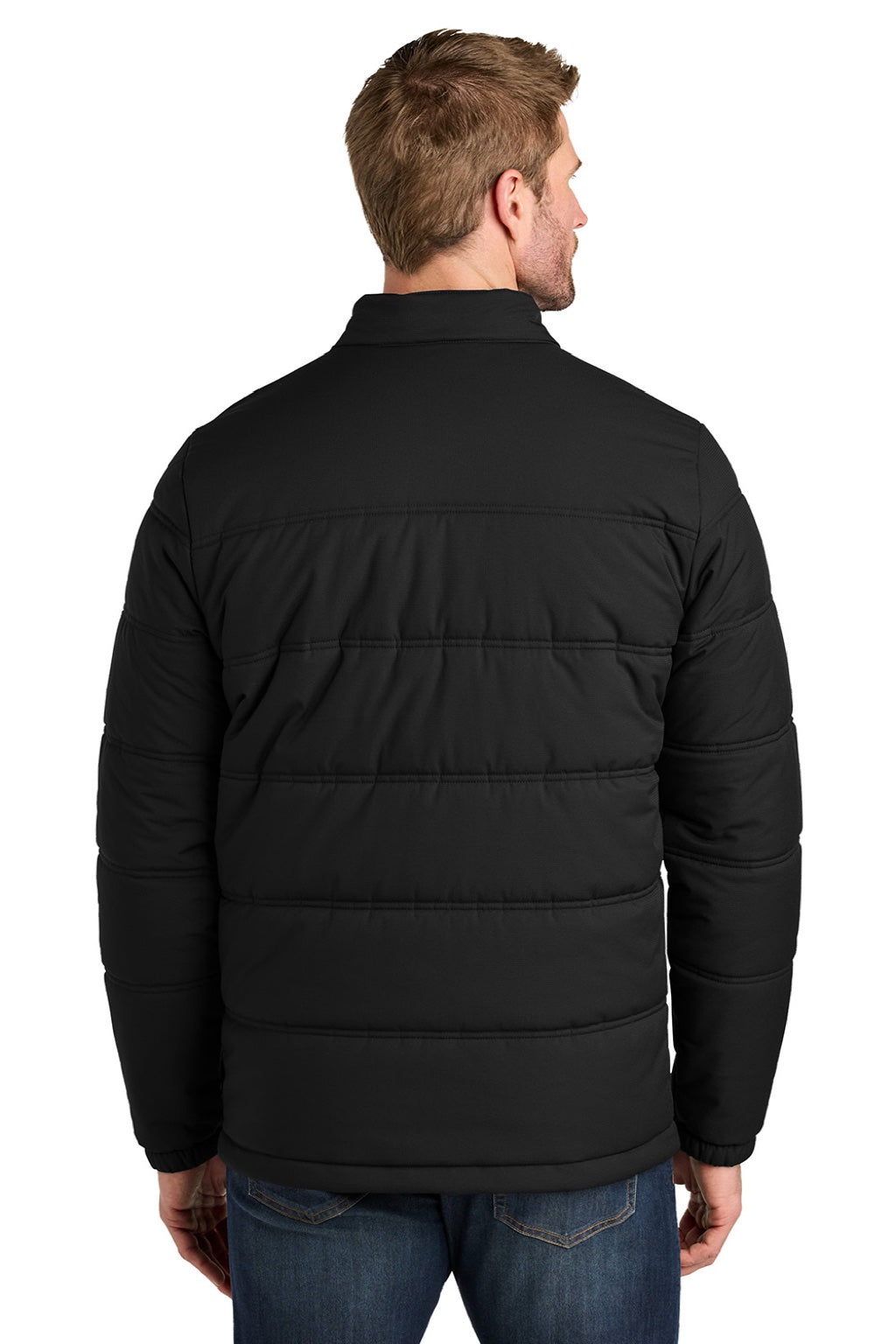 TravisMathew TMA41480 Mens Cold Bay Full Zip Jacket Black Model Back