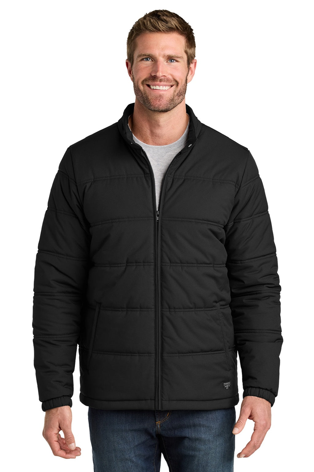 TravisMathew TMA41480 Mens Cold Bay Full Zip Jacket Black Model Front