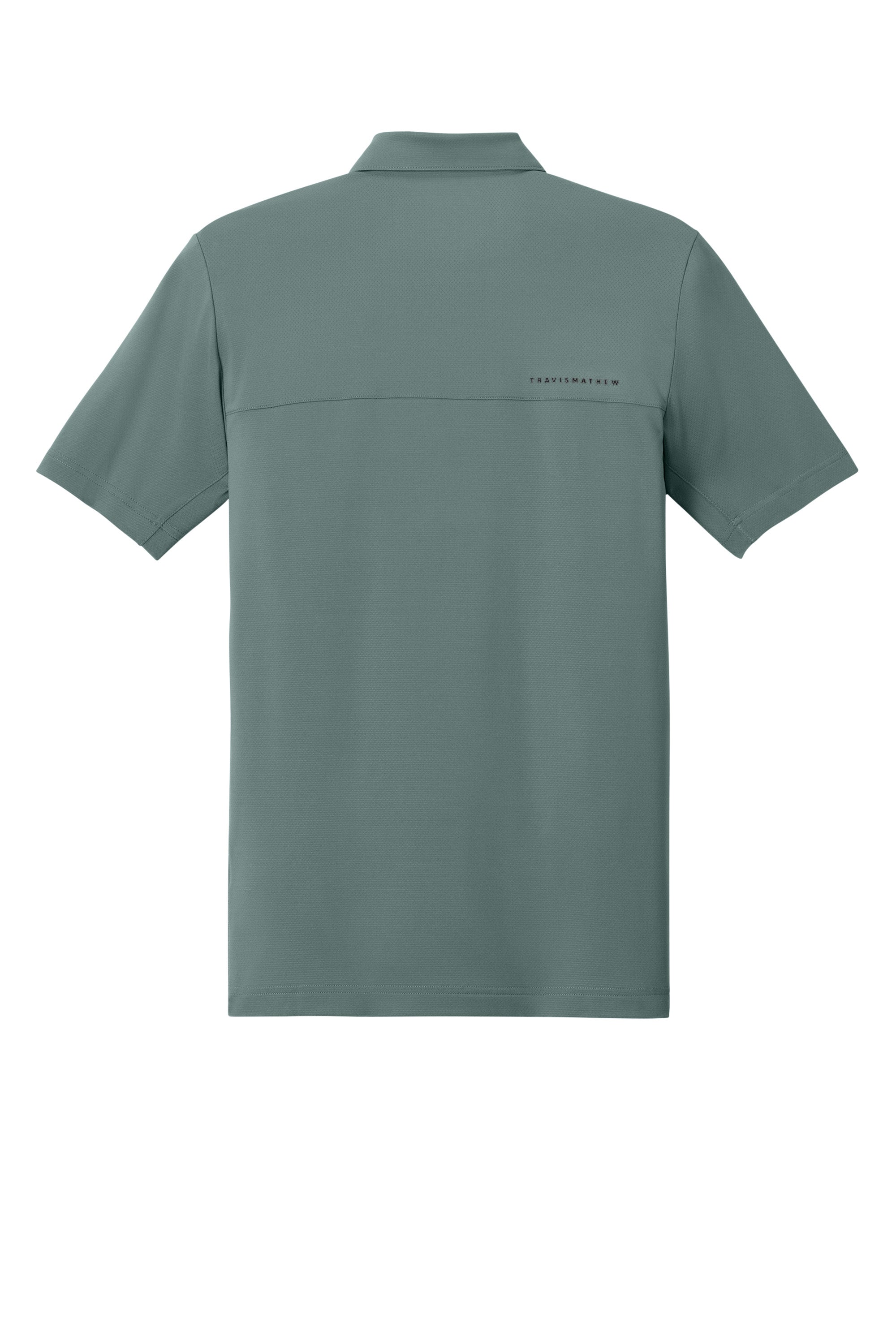 TravisMathew TMA42773 Mens Onward Short Sleeve Polo Shirt Balsam Green Flat Back