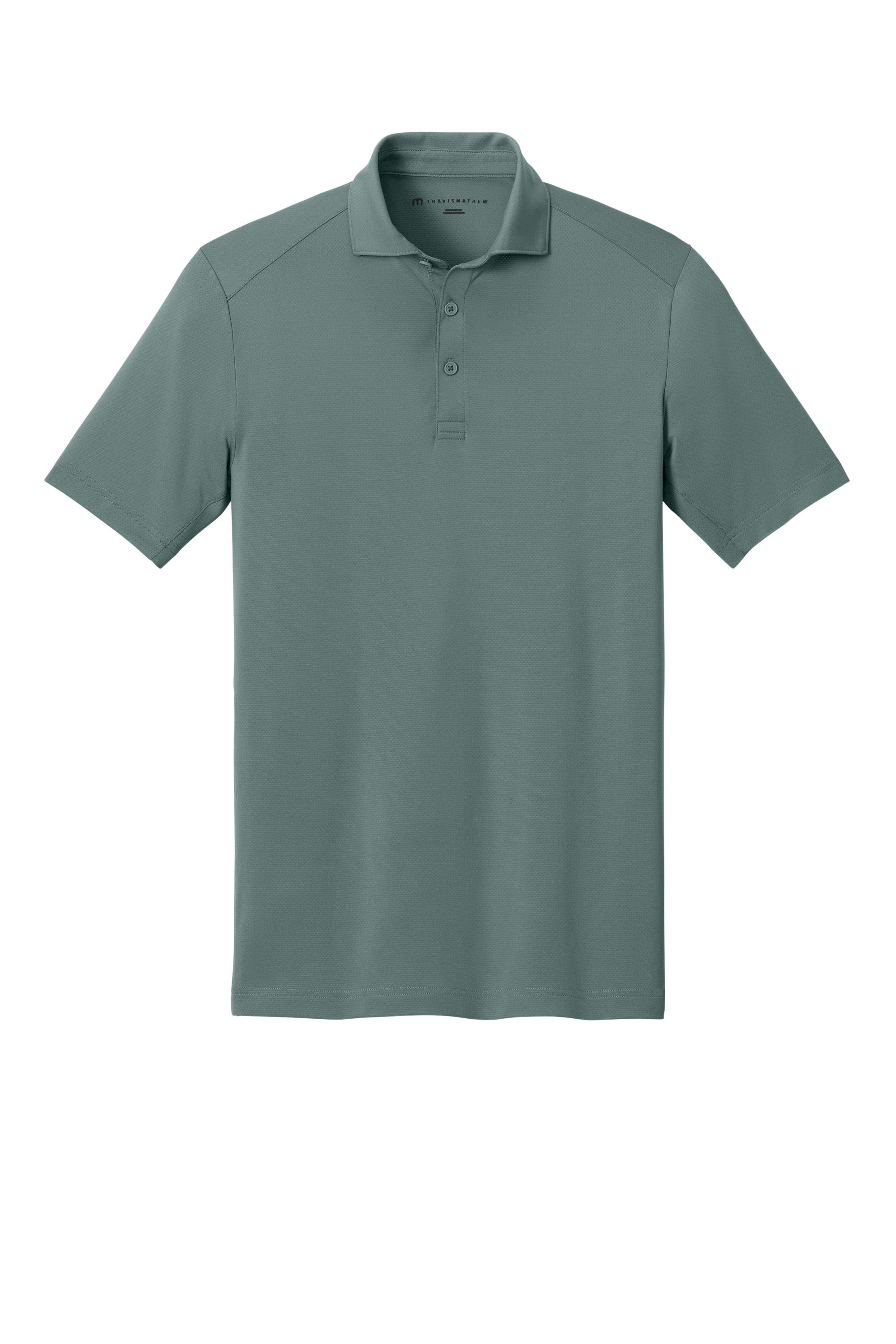 TravisMathew TMA42773 Mens Onward Short Sleeve Polo Shirt Balsam Green Flat Front