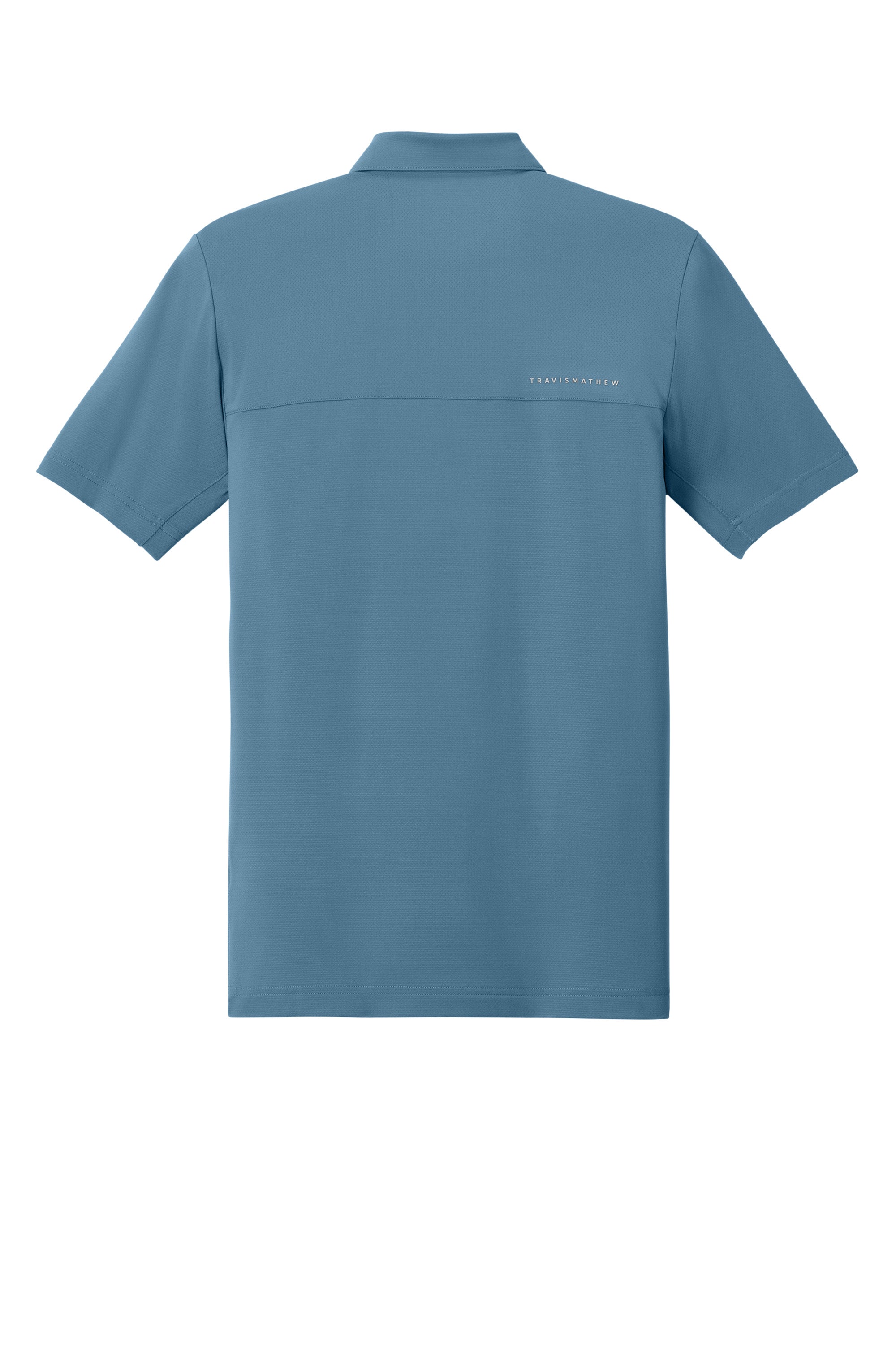 TravisMathew TMA42773 Mens Onward Short Sleeve Polo Shirt Copen Blue Flat Back