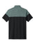 TravisMathew TMA42774 Mens Onward Colorblock Short Sleeve Polo Shirt Balsam Green/Black Flat Back