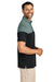 TravisMathew TMA42774 Mens Onward Colorblock Short Sleeve Polo Shirt Balsam Green/Black Model Side