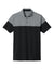 TravisMathew TMA42774 Mens Onward Colorblock Short Sleeve Polo Shirt Heather Quiet Shade Grey/Black Flat Front