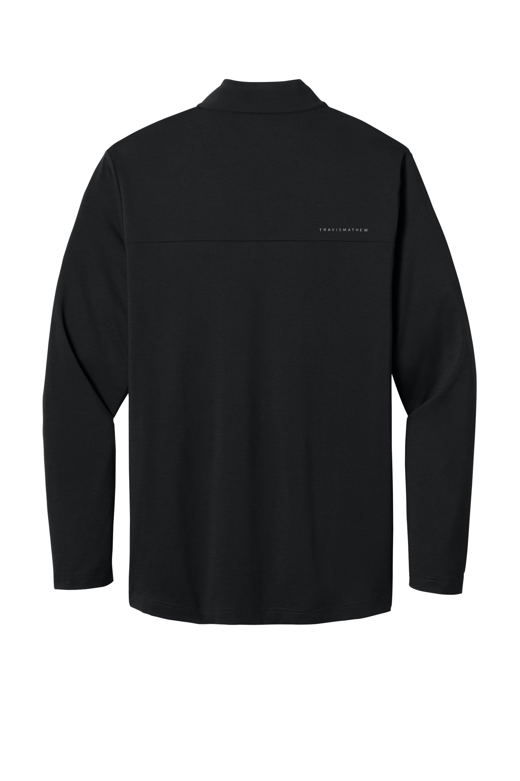 TravisMathew TMA42775 Mens Onward 1/4 Zip Sweatshirt Black Flat Back