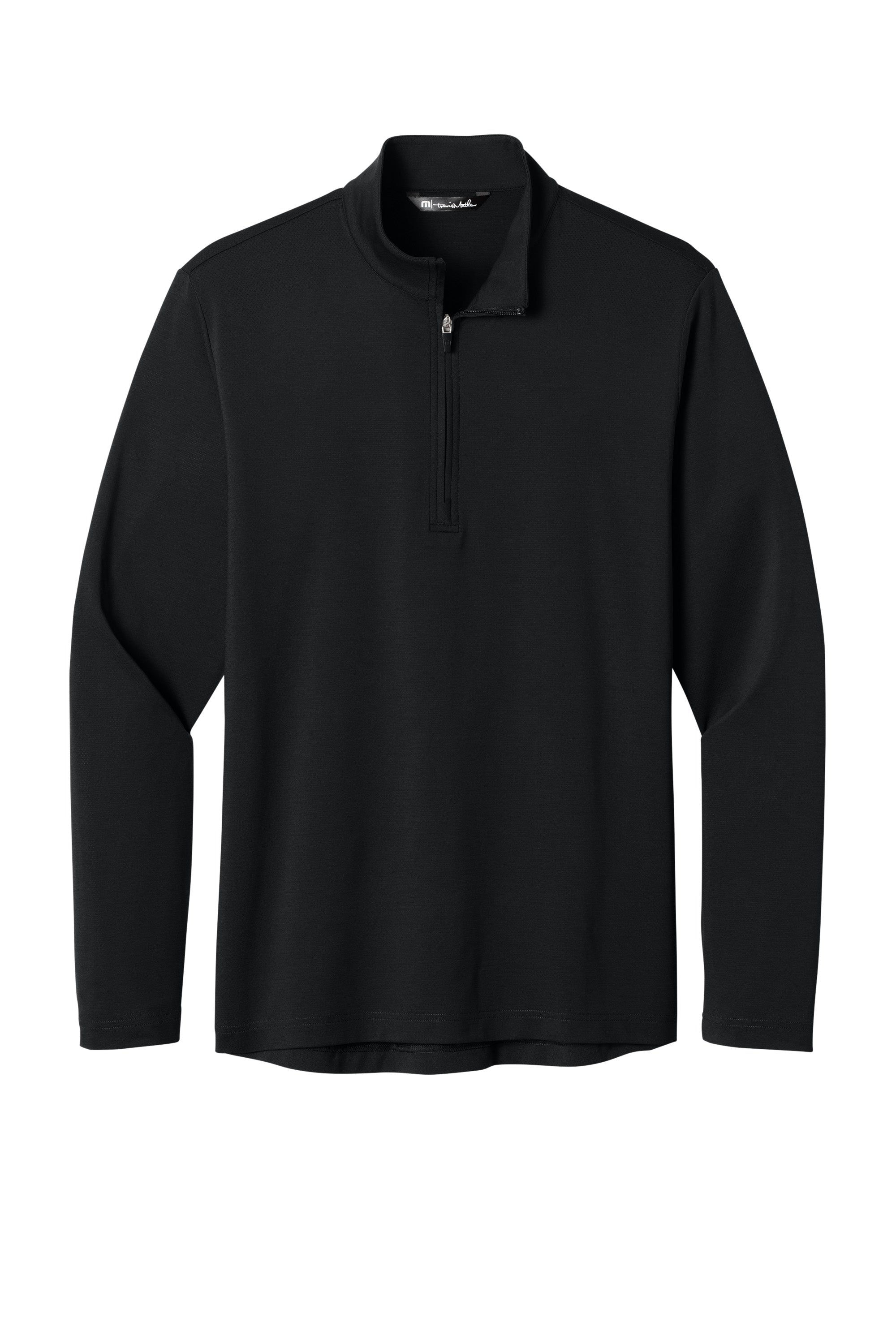 TravisMathew TMA42775 Mens Onward 1/4 Zip Sweatshirt Black Flat Front