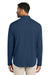 TravisMathew TMA42775 Mens Onward 1/4 Zip Sweatshirt Heather Navy Blue Model Back