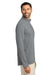 TravisMathew TMA42775 Mens Onward 1/4 Zip Sweatshirt Heather Quiet Shade Grey Model Side