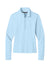 TravisMathew TMA42778 Womens Onward 1/4 Zip Sweatshirt w/ Pockets Heather Airy Blue Flat Front