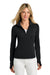 TravisMathew TMA42778 Womens Onward 1/4 Zip Sweatshirt w/ Pockets Black Model Front