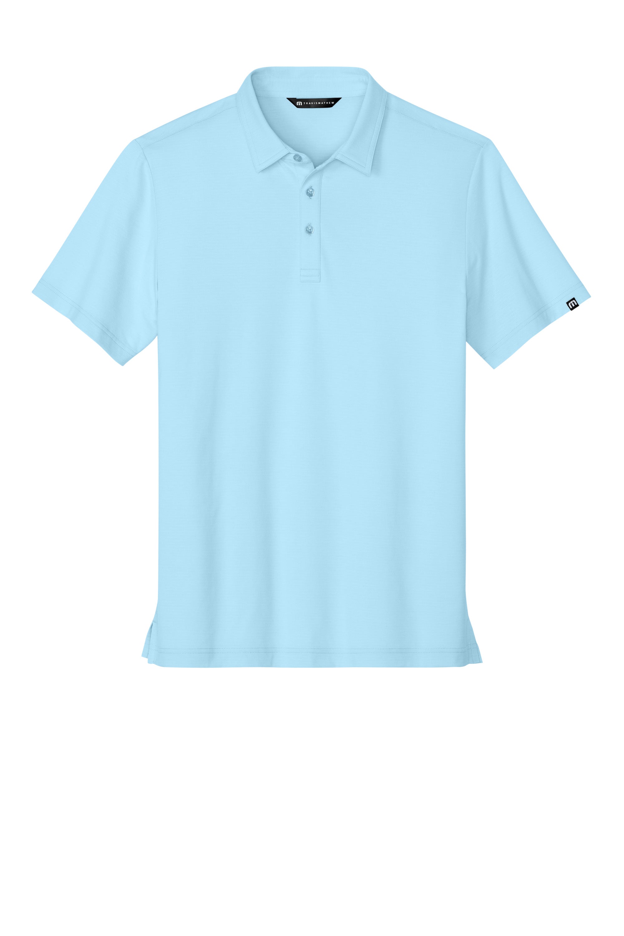 TravisMathew TMA46371 Mens Crestview Short Sleeve Polo Shirt Dream Blue Flat Front