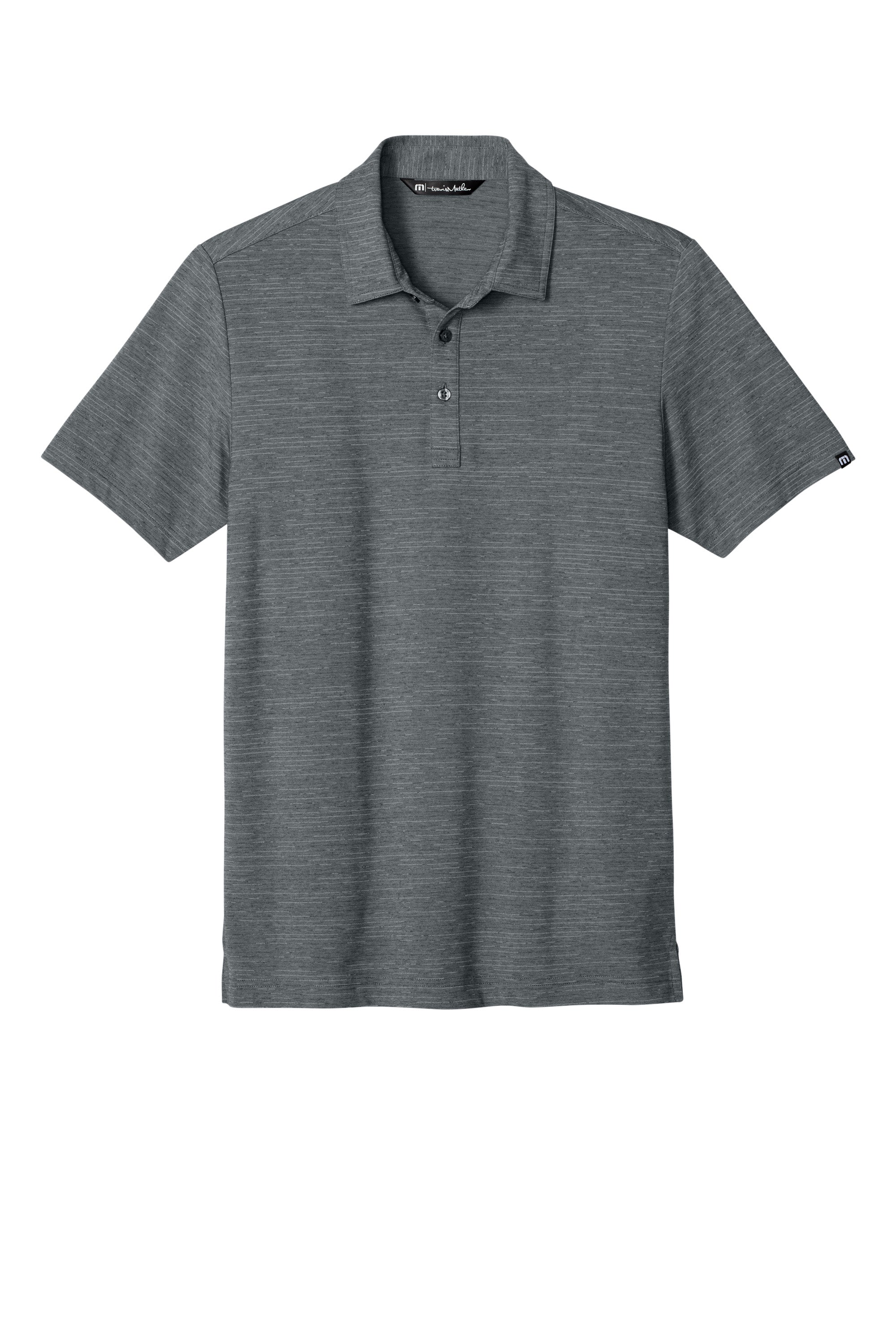 TravisMathew TMA46371 Mens Crestview Short Sleeve Polo Shirt Heather Grey Flat Front