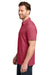 TravisMathew TMA46371 Mens Crestview Short Sleeve Polo Shirt Heather Scooter Red Model Side