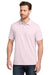 TravisMathew TMA46371 Mens Crestview Short Sleeve Polo Shirt Stone Pink Model Front