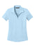 TravisMathew TMA46416 Womens Onward Short Sleeve Polo Shirt Heather Airy Blue Flat Front