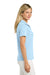 TravisMathew TMA46416 Womens Onward Short Sleeve Polo Shirt Heather Airy Blue Model Side