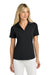 TravisMathew TMA46416 Womens Onward Short Sleeve Polo Shirt Black Model Front