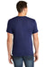 American Apparel TR401 Mens Track Short Sleeve Crewneck T-Shirt Indigo Blue Model Back