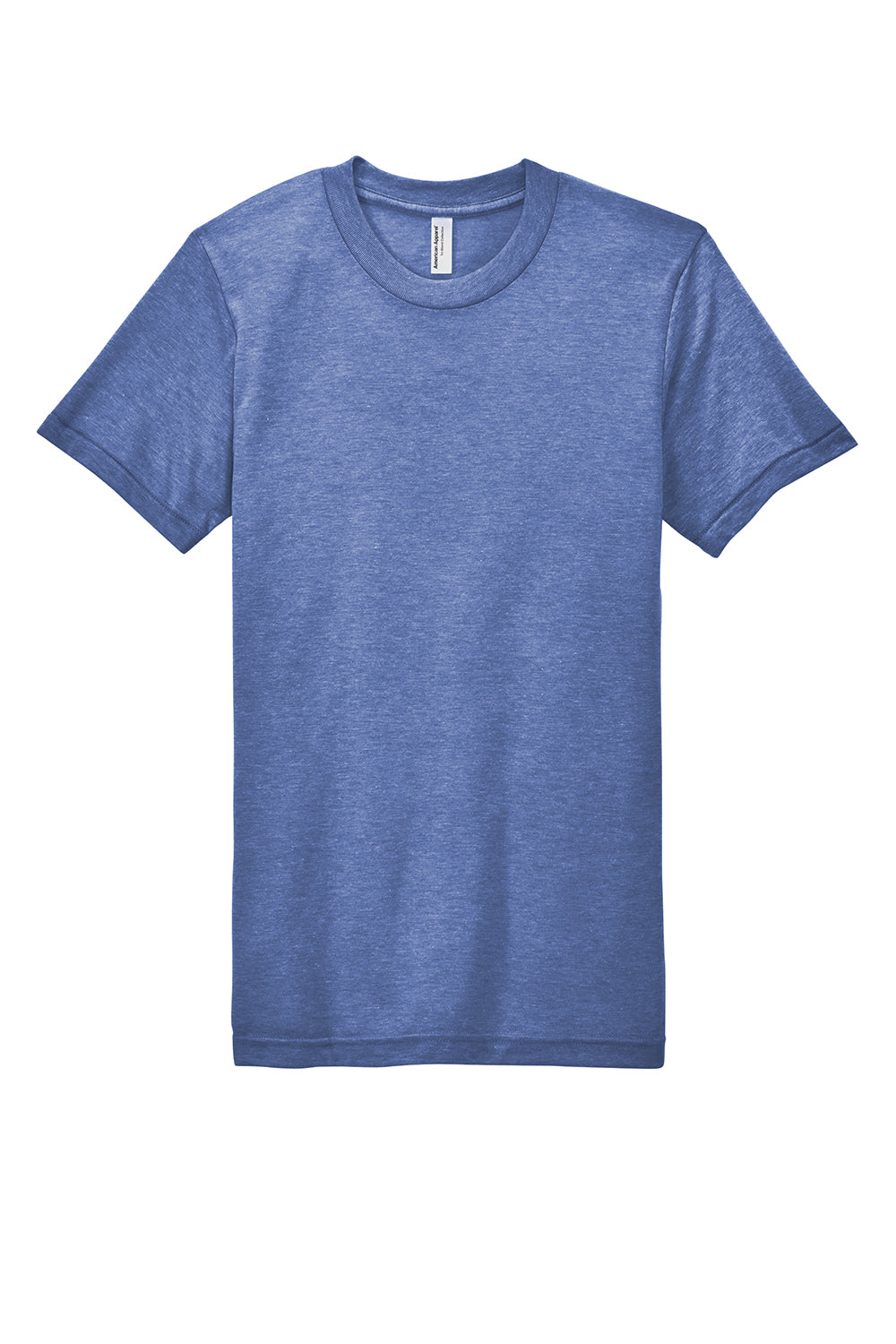 American Apparel TR401 Mens Track Short Sleeve Crewneck T-Shirt Athletic Blue Flat Front