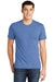 American Apparel TR401 Mens Track Short Sleeve Crewneck T-Shirt Athletic Blue Model Front