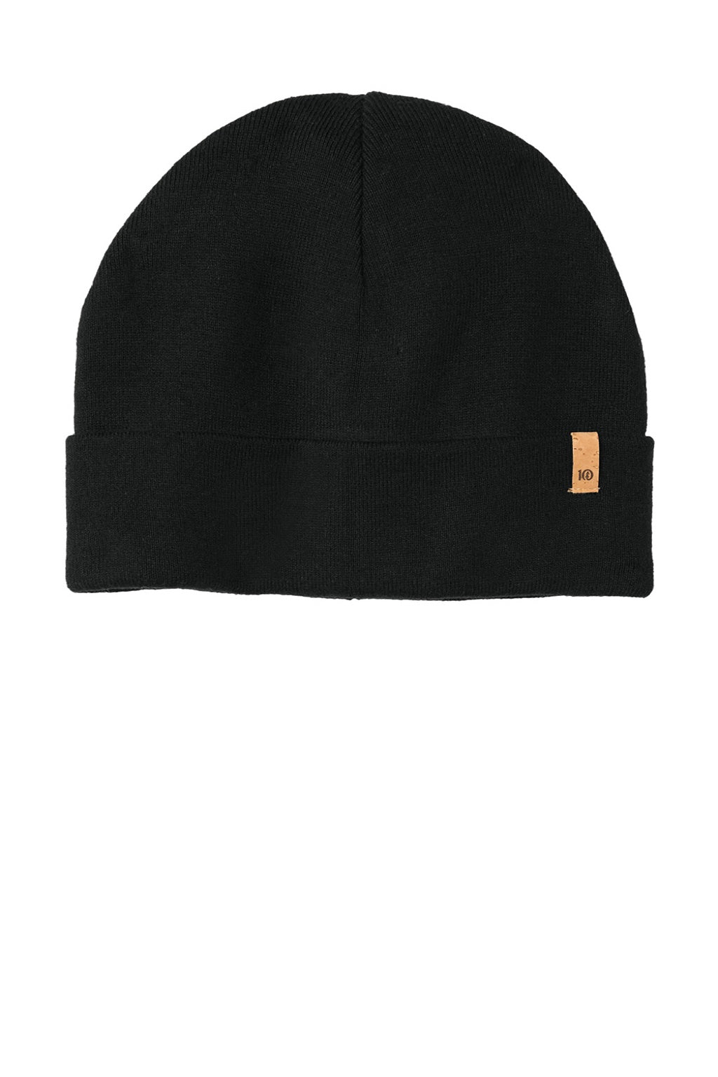 Tentree Hats TTAU5922 Mens Cotton Beanie Meteorite Black Flat Front