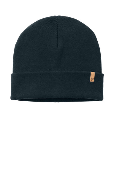 Tentree Hats TTAU5922 Mens Cotton Beanie Midnight Navy Blue Flat Front