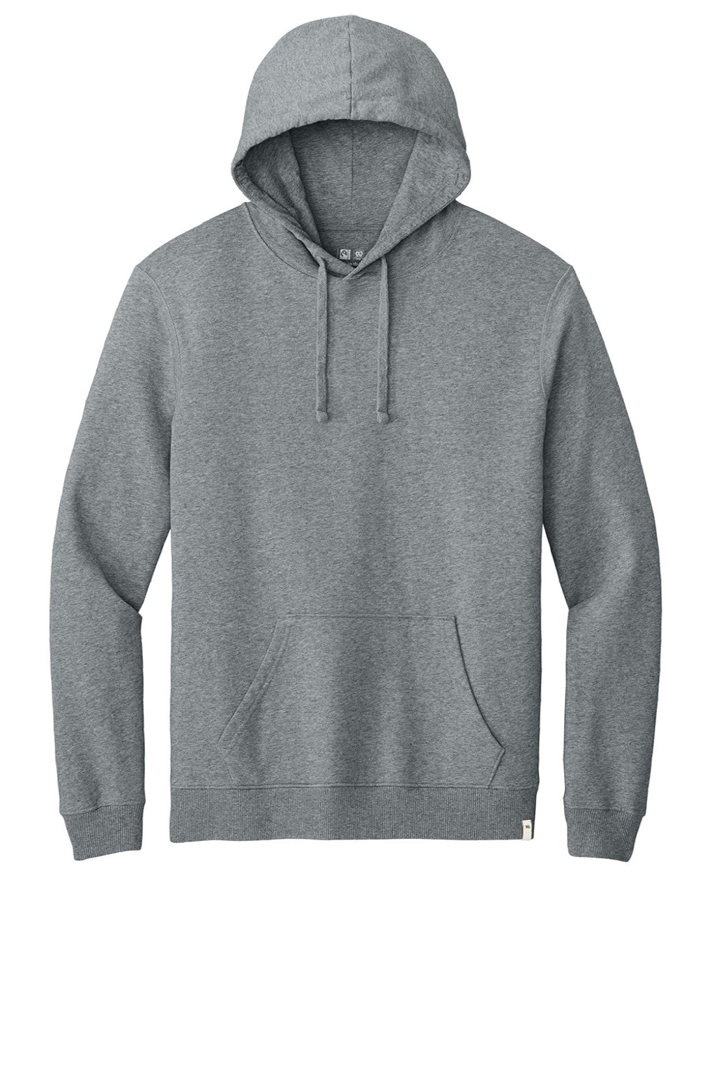 Tentree TTCM3914 Mens Organic Cotton Fleece Hooded Sweatshirt Hoodie Heather Grey Flat Front