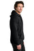 Tentree TTCM3914 Mens Organic Cotton Fleece Hooded Sweatshirt Hoodie Meteorite Black Model Side