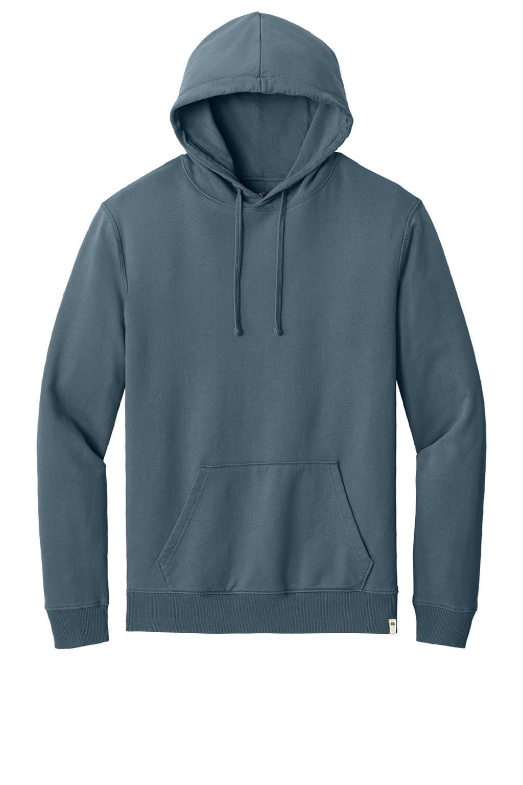 Tentree TTCM3914 Mens Organic Cotton Fleece Hooded Sweatshirt Hoodie Vintage Blue Flat Front