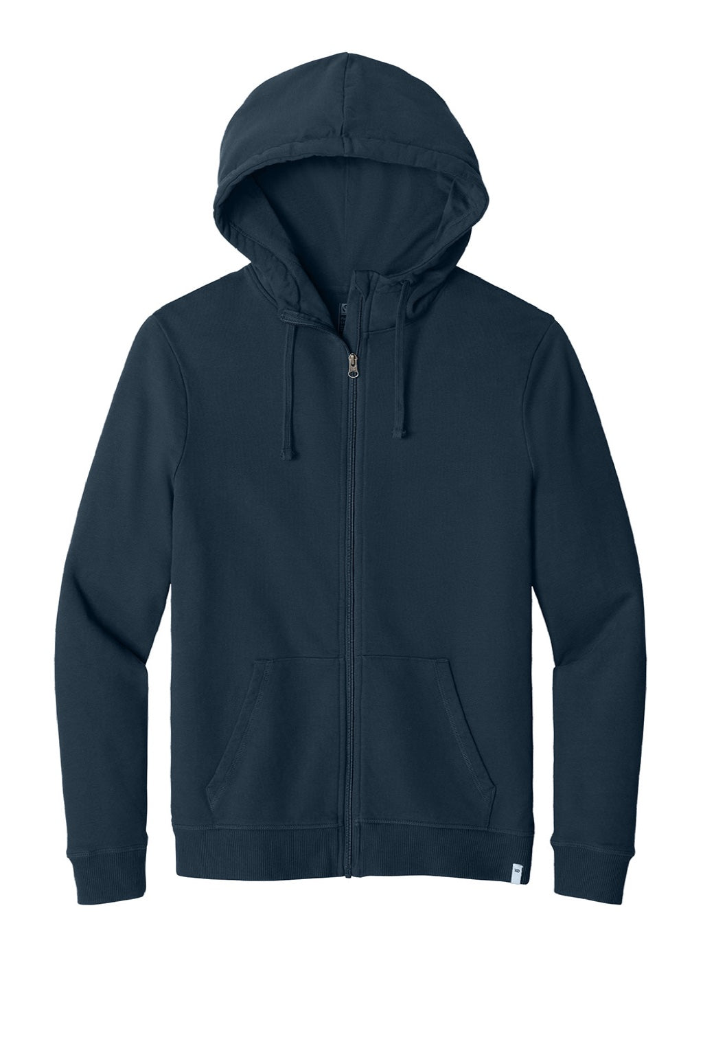 Tentree TTCM4367 Mens Organic Cotton Fleece Full Zip Hooded Sweatshirt Hoodie Dress Blue Flat Front