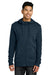 Tentree TTCM4367 Mens Organic Cotton Fleece Full Zip Hooded Sweatshirt Hoodie Dress Blue Model Front