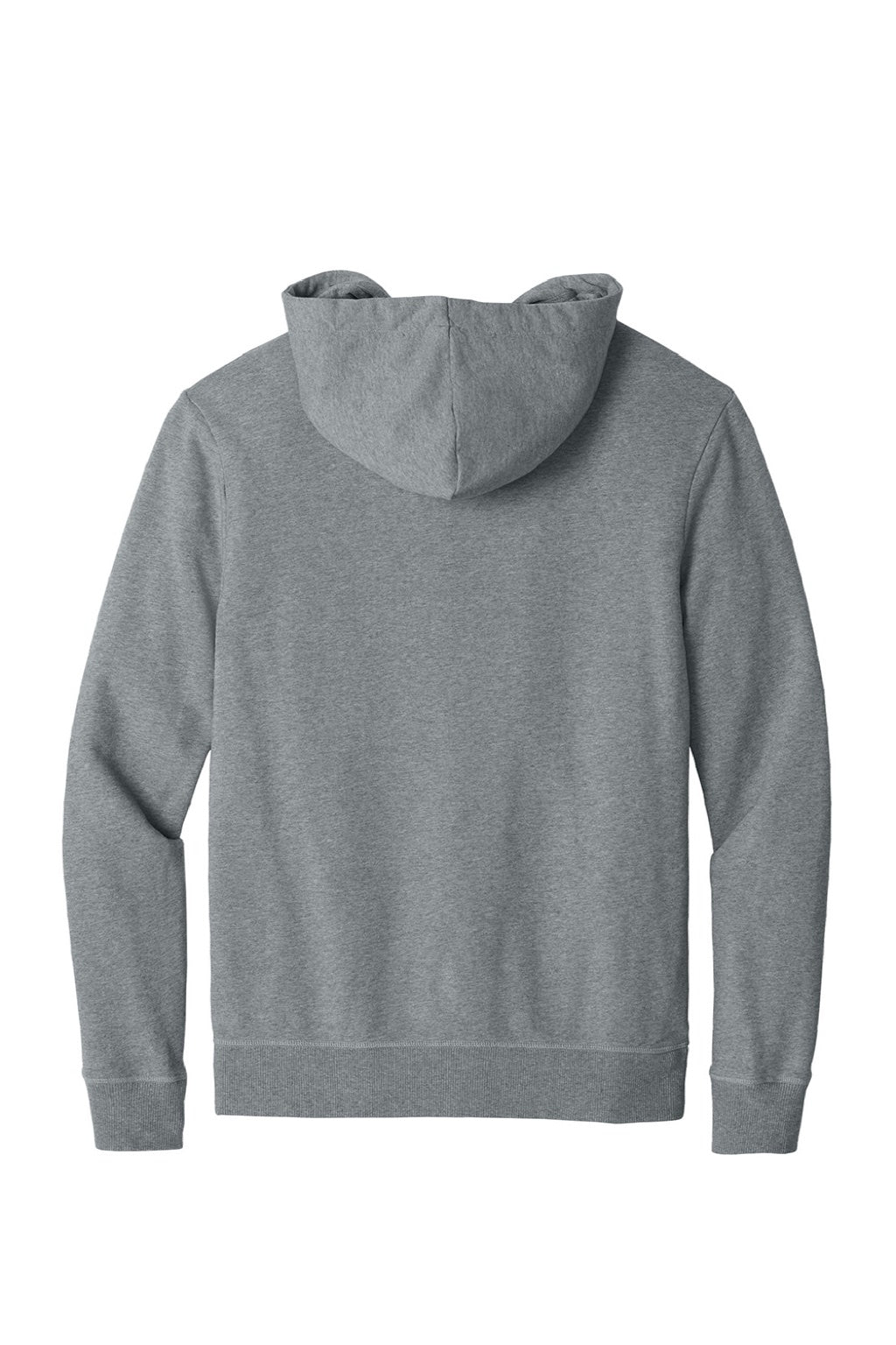 Tentree TTCM4367 Mens Organic Cotton Fleece Full Zip Hooded Sweatshirt Hoodie Heather Grey Flat Back