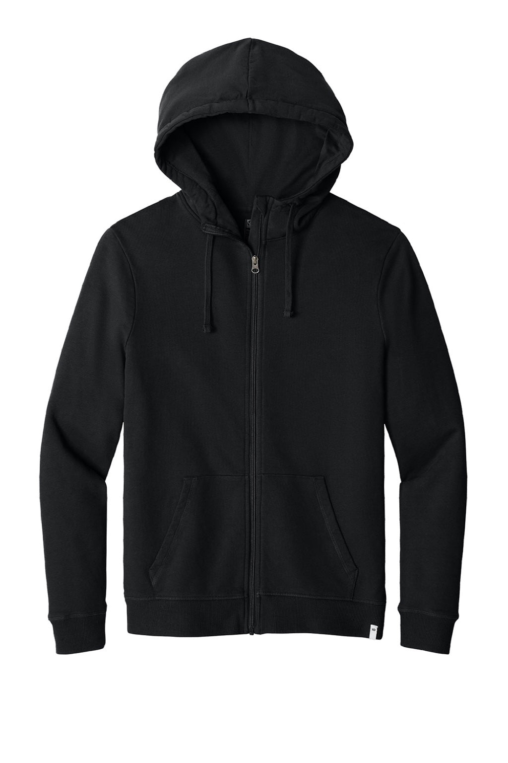 Tentree TTCM4367 Mens Organic Cotton Fleece Full Zip Hooded Sweatshirt Hoodie Meteorite Black Flat Front