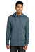 Tentree TTCM4367 Mens Organic Cotton Fleece Full Zip Hooded Sweatshirt Hoodie Vintage Blue Model Front