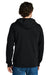 Tentree TTCM4414 Mens Space Dye Fleece Full Zip Hooded Sweatshirt Hoodie Meteorite Black Model Back