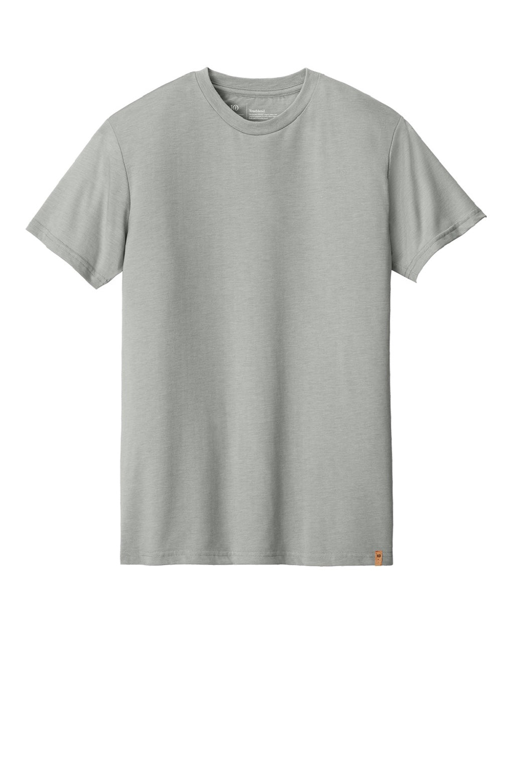 Tentree TTCM4879 Mens TreeBlend Short Sleeve Crewneck T-Shirt Heather High Rise Grey Flat Front