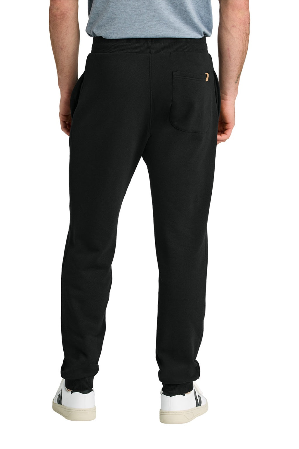 Tentree TTCM5645 Mens Atlas Sweatpants w/ Pockets Meteorite Black Model Back