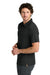 Tentree TTCM5660 Mens TreeBlend Short Sleeve Polo Shirt Heather Meteorite Black Model Side