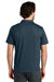 Tentree TTCM5660 Mens TreeBlend Short Sleeve Polo Shirt Heather Moonlit Ocean Blue Model Back