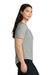 Tentree TTCW5646 Womens TreeBlend Short Sleeve V-Neck T-Shirt Heather High Rise Grey Model Side