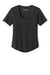 Tentree TTCW5646 Womens TreeBlend Short Sleeve V-Neck T-Shirt Heather Meteorite Black Flat Front