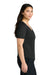 Tentree TTCW5646 Womens TreeBlend Short Sleeve V-Neck T-Shirt Heather Meteorite Black Model Side