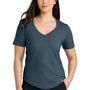 Tentree Womens TreeBlend Short Sleeve V-Neck T-Shirt - Heather Moonlit Ocean Blue - COMING SOON