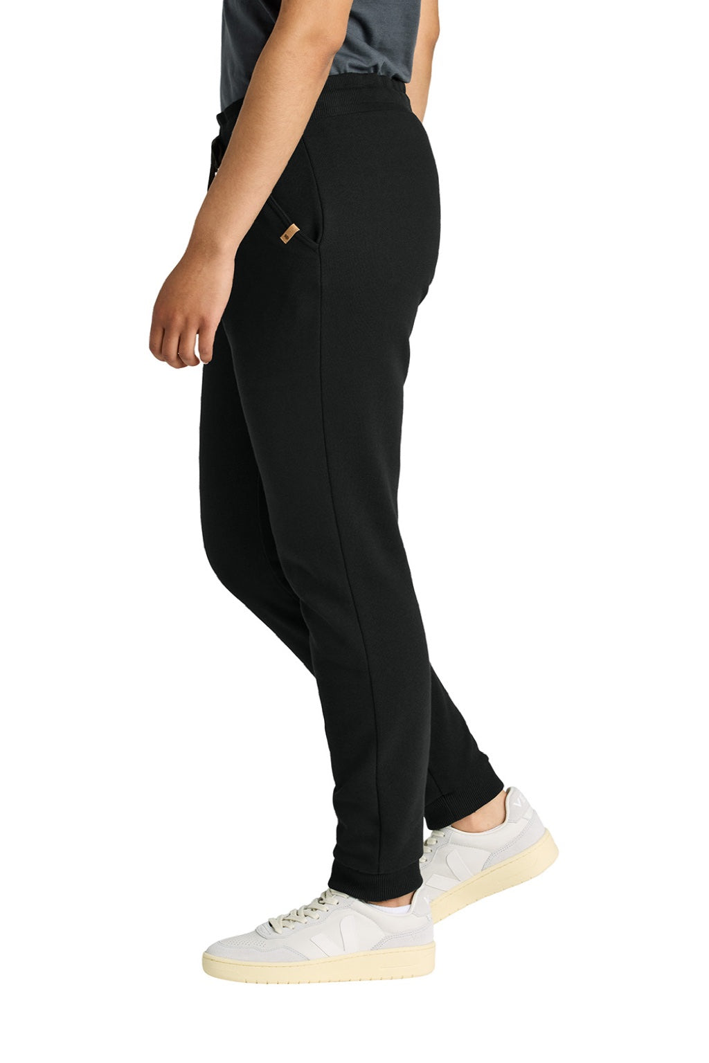 Tentree TTCW5647 Womens Bamone Sweatpants w/ Pockets Meteorite Black Model Side