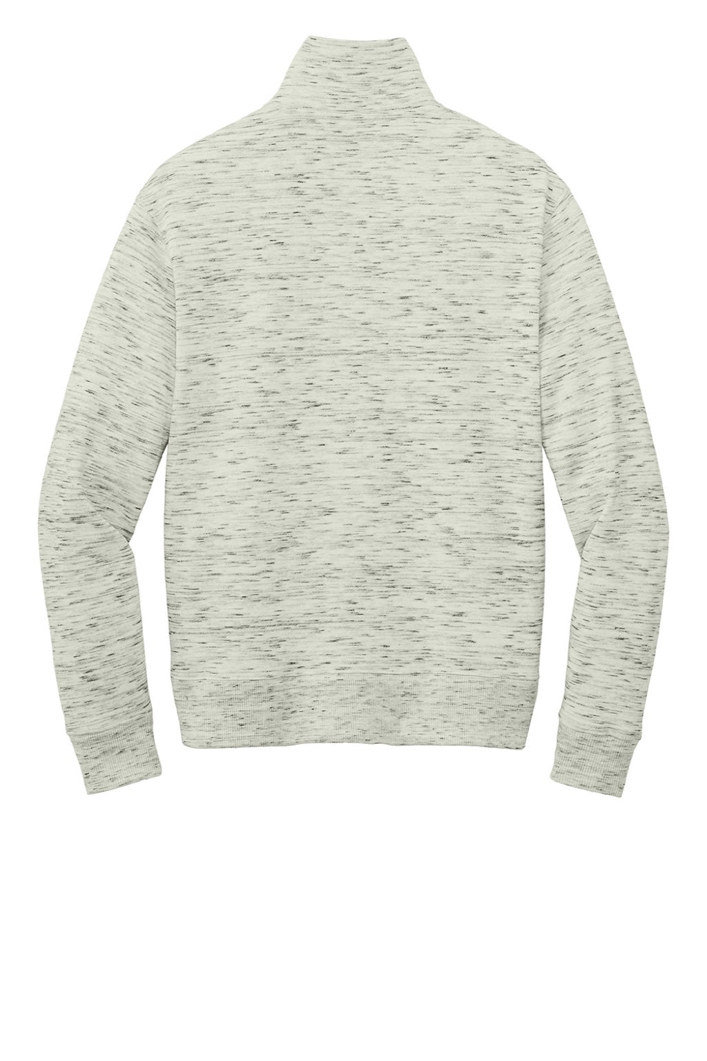 Tentree TTCW6108 Womens Space Dye Fleece 1/4 Zip Sweatshirt High Rise Grey Space Dye Flat Back